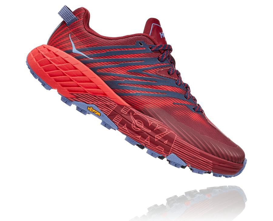 Hoka One One トレイルシューズ レディース 赤 - スピードゴート4 - QE9435061